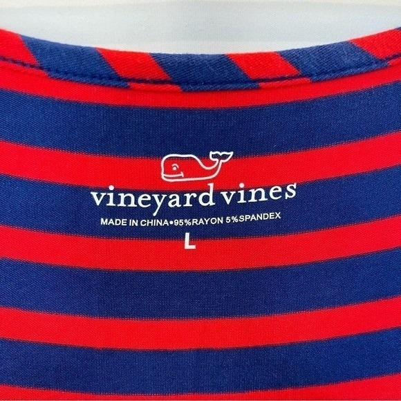 Vineyard Vines‎ Striped Scoop Neck High-Low Maxi Dress Size L - Picture 3 of 10